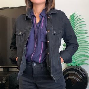 Oldnavy black faded denim jacket
